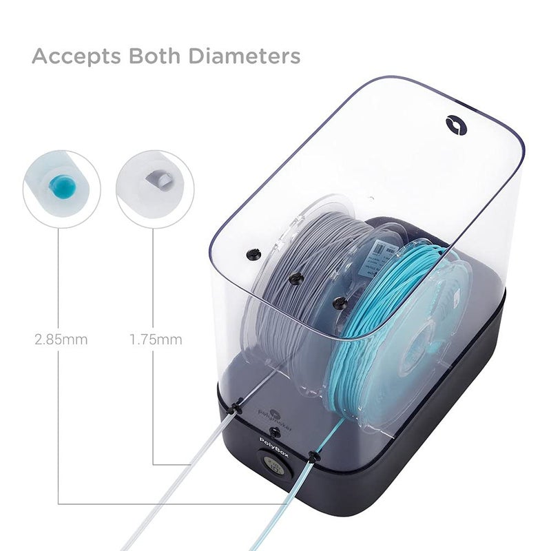 polymaker صندوق تخزين خيوط بوليمكر لأسطوانات 2x1 كجم أو أسطوانة 3 كجم - إصدار بولي بوكس II لحامل خيوط الطابعة ثلاثية الأبعاد - Image 4